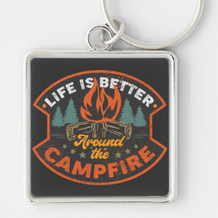 Porte-clés Feu de Campagne Badge Word Art Large