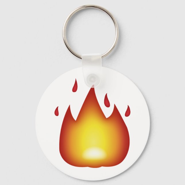 Porte-clés Feu - Emoji (Recto)