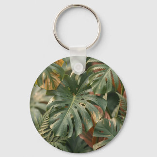 Porte-clés Feuillage tropical luxuriant Monstera Fougères Jun
