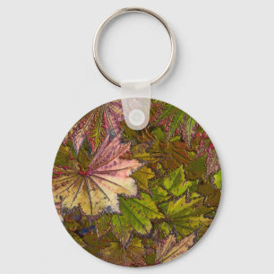 Porte-clés Feuille d'automne - porte - clé