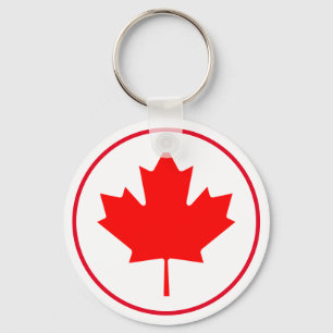 Porte-clés Feuille d'érable canadienne brillante Canada Jour