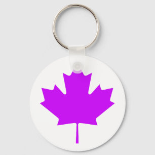 Porte-clés Feuille d'érable PurpleTransp les cadeaux de Zazzl