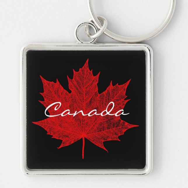 Porte-clés Feuille d'érable rouge Canada (Devant)