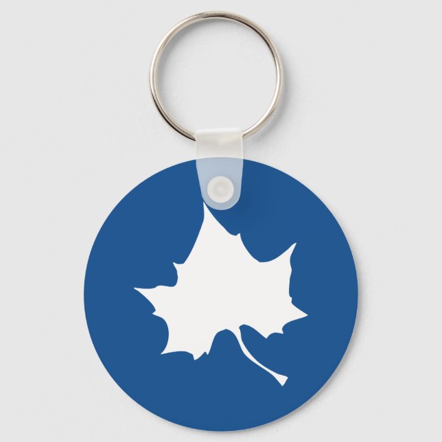 Porte-clés Feuille d'état Indiana (Recto)