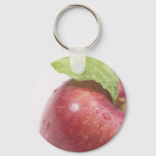 Porte-clés Feuille verte rouge Apple