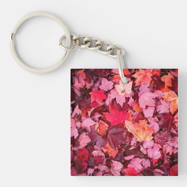 Porte-clés Feuilles d'automne colorées (Devant)