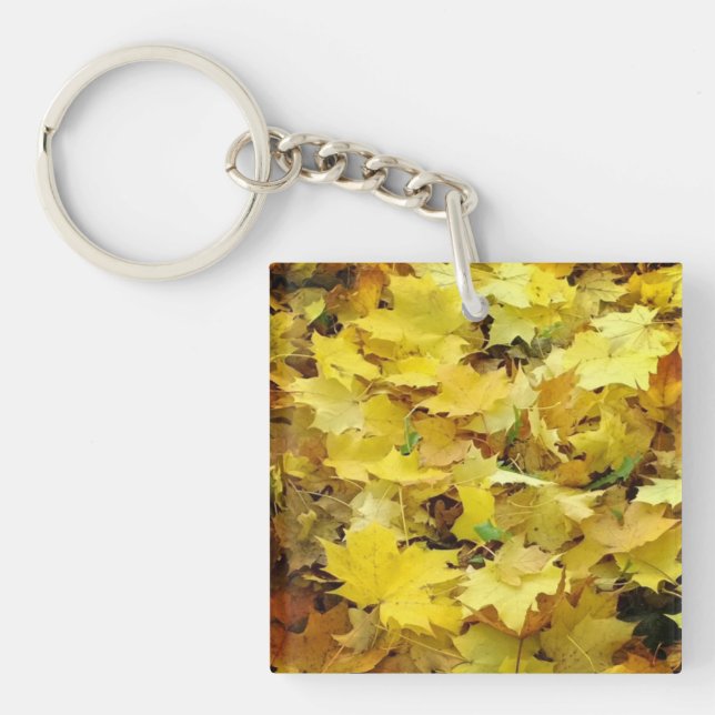 Porte-clés Feuilles d'automne jaunes (Devant)