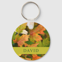 Feuilles d'automne modernes Cercle de clé