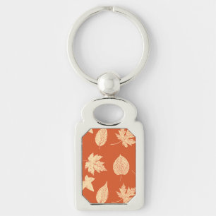 Porte-clés Feuilles d'automne - orange mandarine