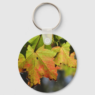 Porte-clés Feuilles de chute colorées