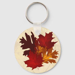 Porte-clés Feuilles de l'arbre des couleurs d'automne