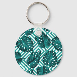 Porte-clés Feuilles tropicaux : Motif Floral sans joint.