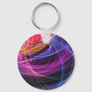 Porte-clés Feux Abstraits arc-en-ciel vortex
