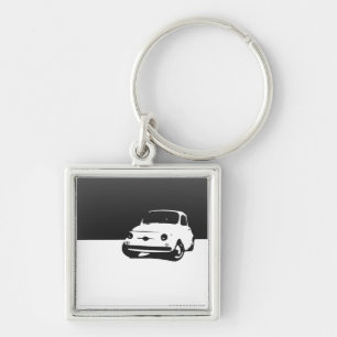 Porte-clés Fiat 500, 1959 - noircissez sur la lumière