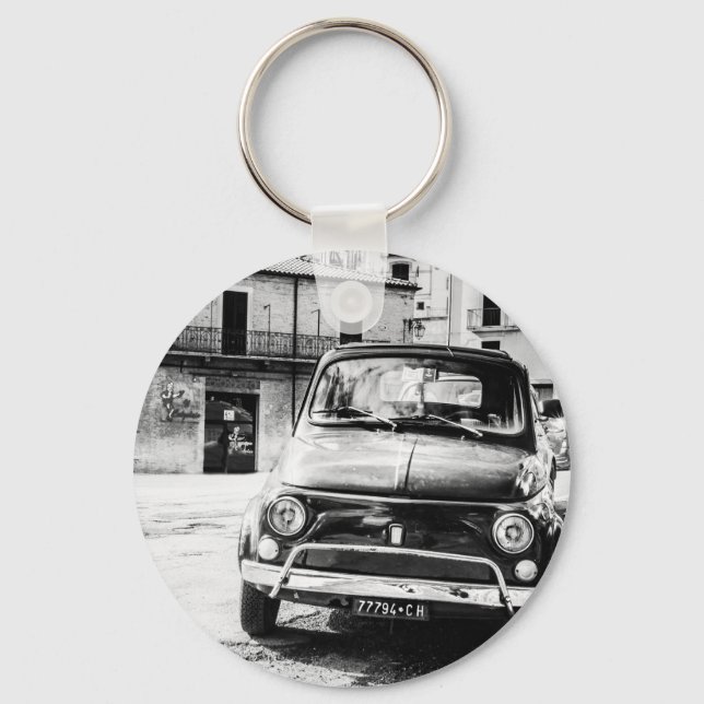 Porte-clés Fiat 500, cinquecento en Italie, cadeau classique  (Recto)
