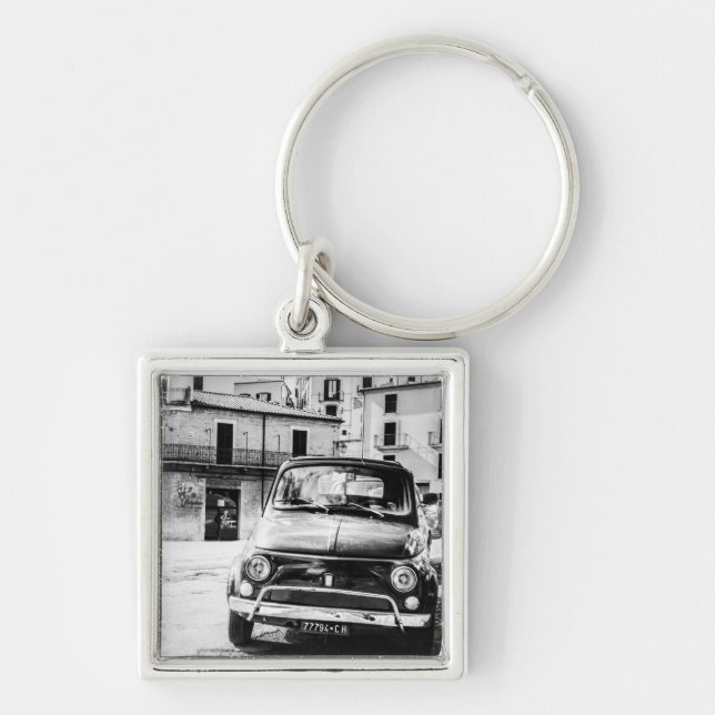 Porte-clés Fiat 500 en rétros cadeaux de voyage de l'Italie (Devant)