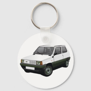Porte-clés Fiat Panda 30/45 Mk1 (Tipo 141) blanc