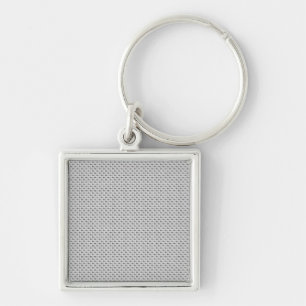 Porte-clés Fibre argentée blanche de carbone (Faux) modelée