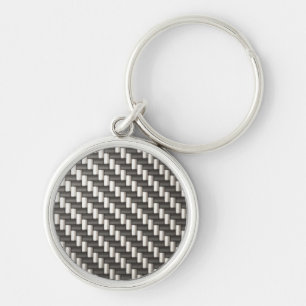Porte-clés Fibre réfléchie de carbone texturisée