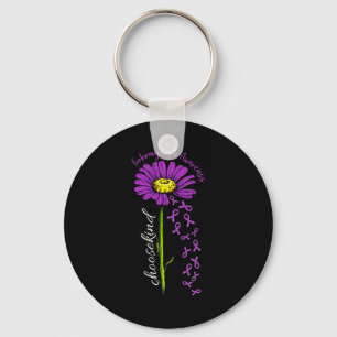 Porte-clés Fibromyalgie Sensibilisation Fleur de marguerite F