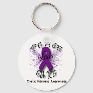 Porte-clés Fibrose kystique Paix amour Cure Papillon 2