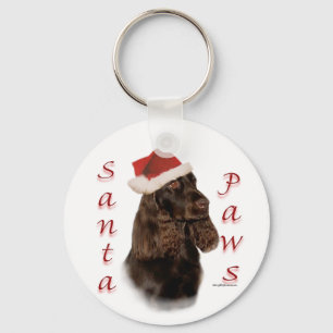 Porte-clés Field Spaniel Père Noël Paws