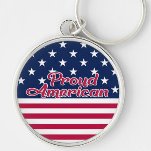 Porte-clés Fier Américain étoiles & rayures usa drapeau patri