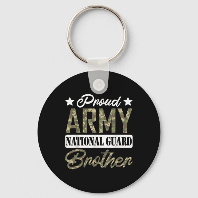 Porte-clés Fier Armée Garde nationale Frère Famille militaire (Recto)