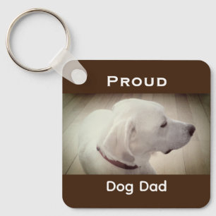 Porte-clés Fier Chien Papa Sombre Brown