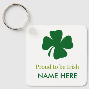 Porte-clés Fier d'être un Trèfle Irlandais 