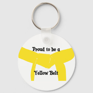 Porte-clés Fier d'être une ceinture jaune