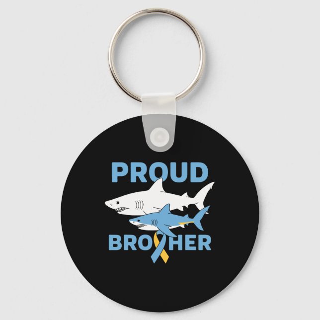 Porte-clés Fier Frère Sensibilisation sur l'autisme requin so (Recto)