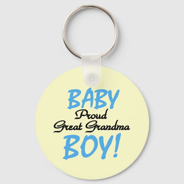 Porte-clés Fier Grand Grand Mamie Baby Boy Tshirts et cadeaux (Recto)