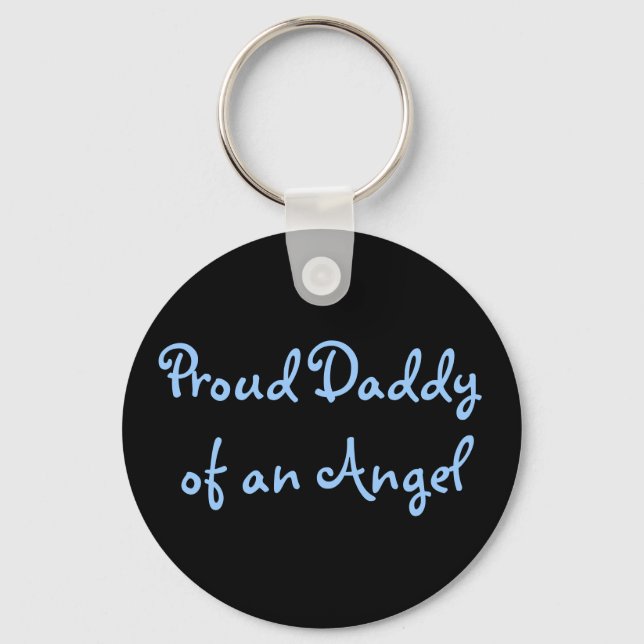 Porte-clés Fier papa d'un ange (Recto)