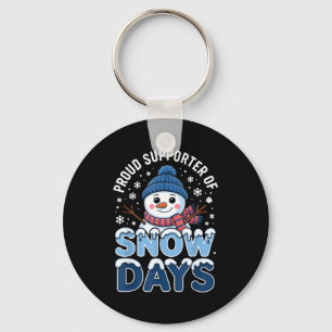 Porte-clés Fier supporter des jours de neige Bonhomme de neig