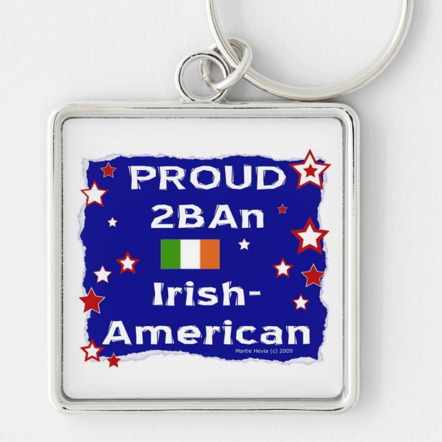 Porte-clés Fière de 2BAn irlandais-américain (Devant)