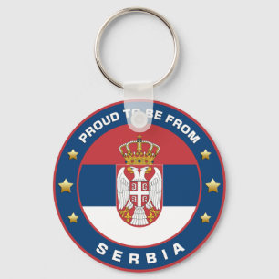 Porte-clés Fière D'Être De Serbie
