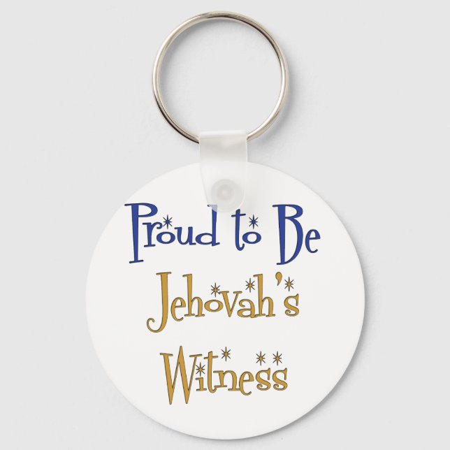 Porte-clés Fière d'être le témoin de Jéhovah (Recto)