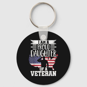 Porte-clés Fière Fille Vétérinaire Rien N'A Peur Patriotique