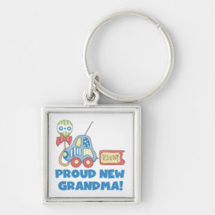 Porte-clés Fière nouvelle grand-mère C'est un garçon cadeaux