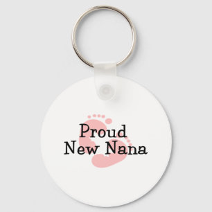 Porte-clés Fière Nouvelle Nana Empreintes de Bébé Fille