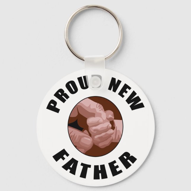 Porte-clés Fiers Nouveau cadeau père (Recto)
