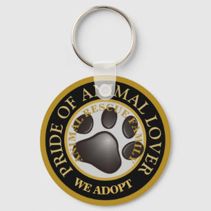 Porte-clés Fierté de l'Amoureux des animaux Classic Round