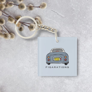 Porte-clés Figarations Lapis Gris Figaro Voiture Monogramme