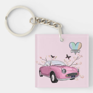 Porte-clés Figaro rose - porte-clés figaro rose