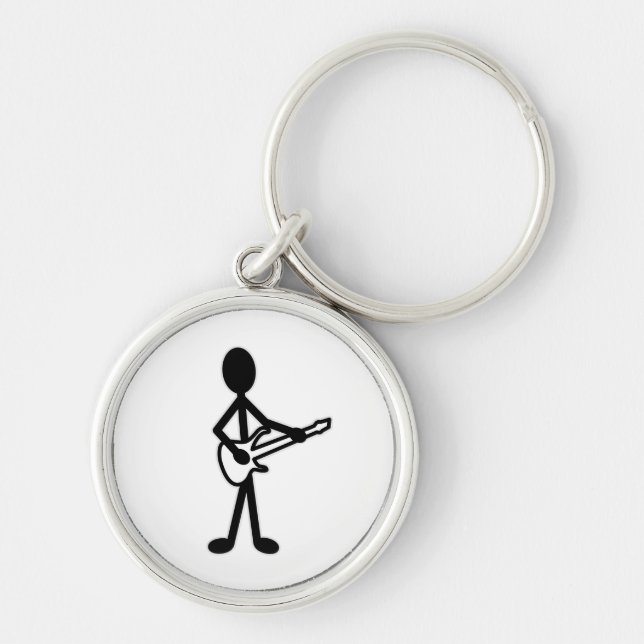 Porte-clés Figure de bâton guitariste (Devant)