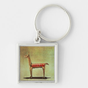 Porte-clés Figurine argentée de lama, du Pérou, après 1438