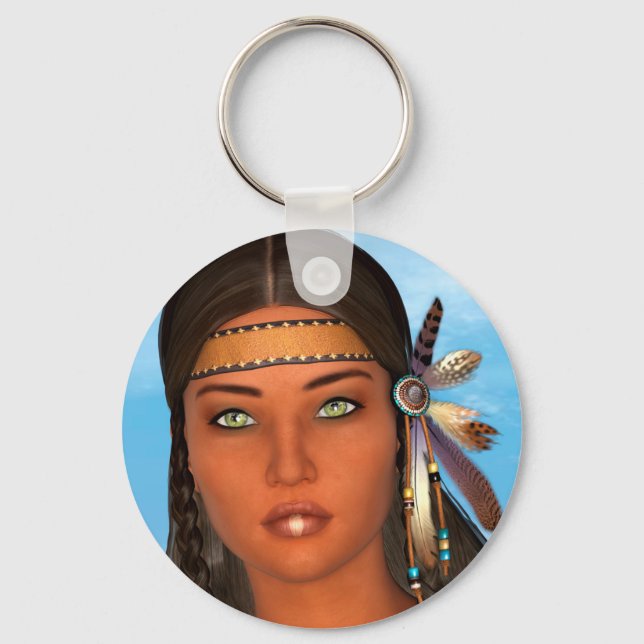 Porte-clés Fille amérindienne (Recto)
