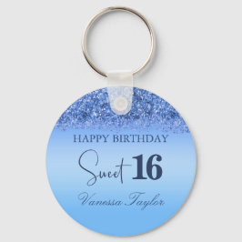 Porte-clés Fille Bleu Faux Parties scintillant Sparkly Sweet 