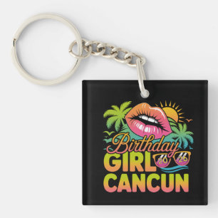 Porte-clés Fille d'anniversaire Cancun 2026 Voyage de vacance